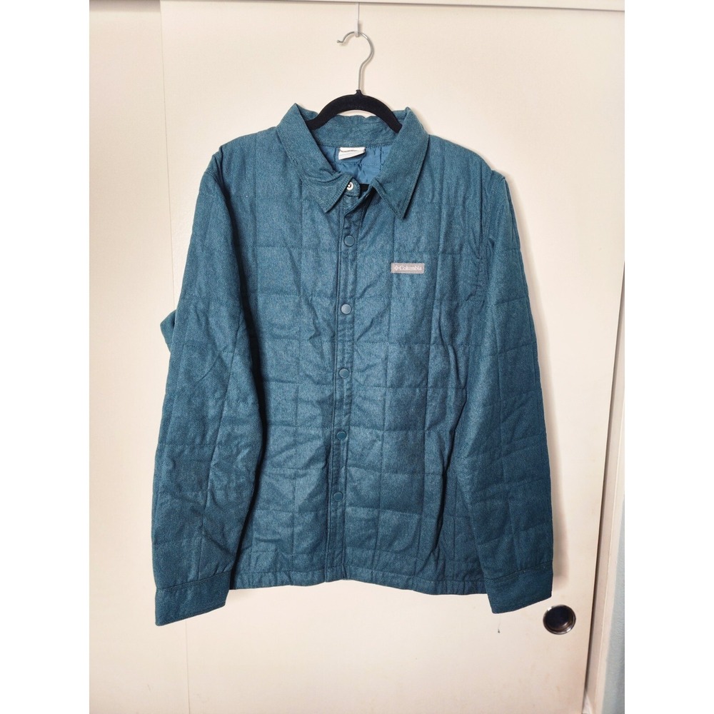 NWT Columbia Landroamer Quilted Shirt Jacket Cold Warm Snow Black or Teal Camp